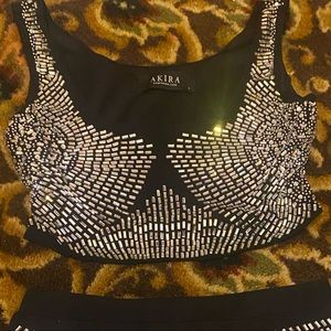 Two piece rhinestone set